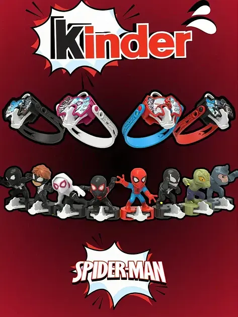 Комплект Кіндер Джой Людина-павук Kinder Joy Marvel Spiderman 10 шт  - фото 3
