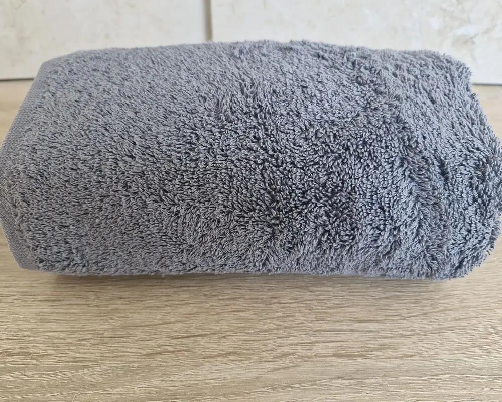 Рушник турецький махровий однотонний Gulcan 50х90 сірий Grey щільність 480 г/м2 петля 16/1 - фото 4
