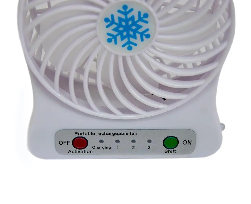 Маленький настільний вентилятор на стіл Portable fan білий, usb вентилятор | вентилятор micro usb (ST) - фото 3