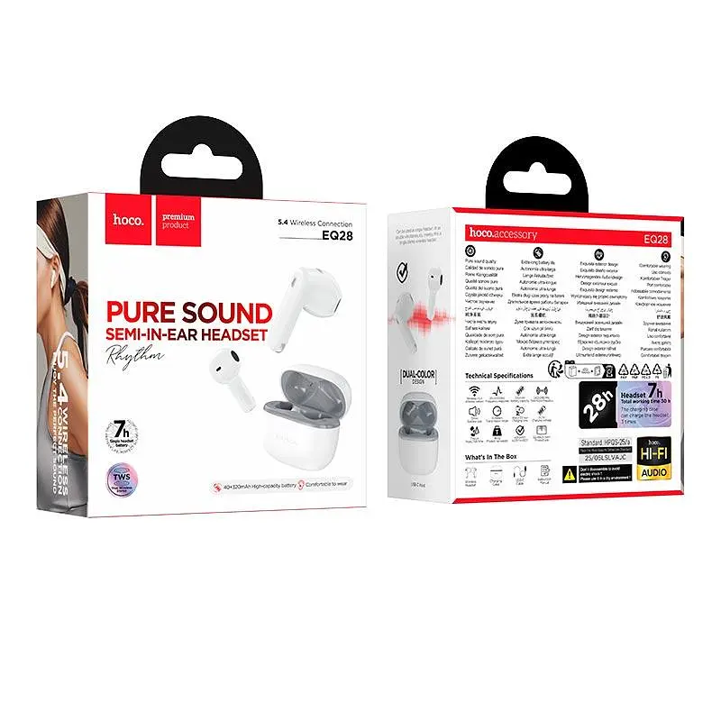 Навушники Hoco Bird true wireless BT headset EQ28 BT5.4 7/28h 40/320mAh - фото 2