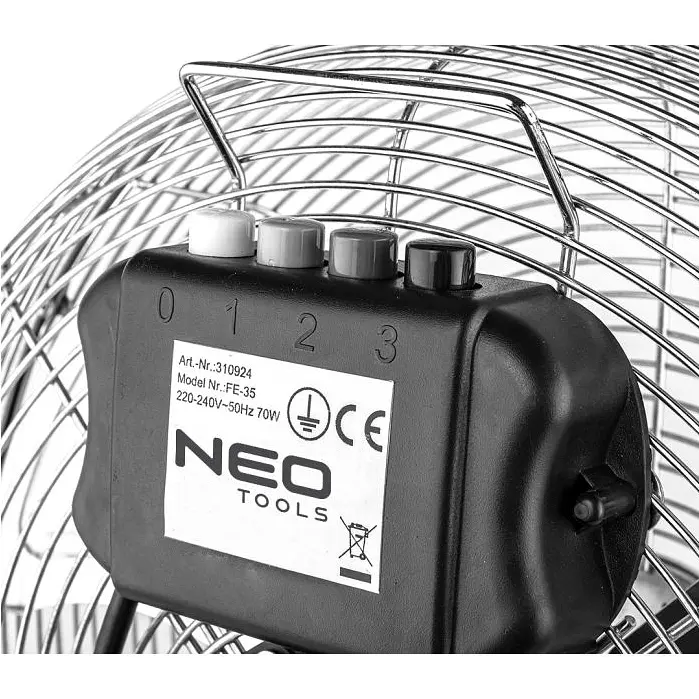 Вентилятор підлоговий Neo Tools NT09 професійний 30 см сріблястий (90-009) - фото 3