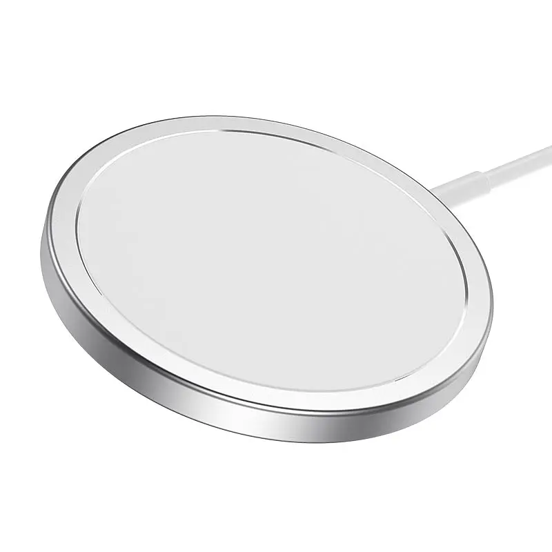 Бездротовий зарядний пристрій Hoco CW30 Pro Magnetic Wireless Fast Charger/MagSafe 15W Silver [70769] - фото 3