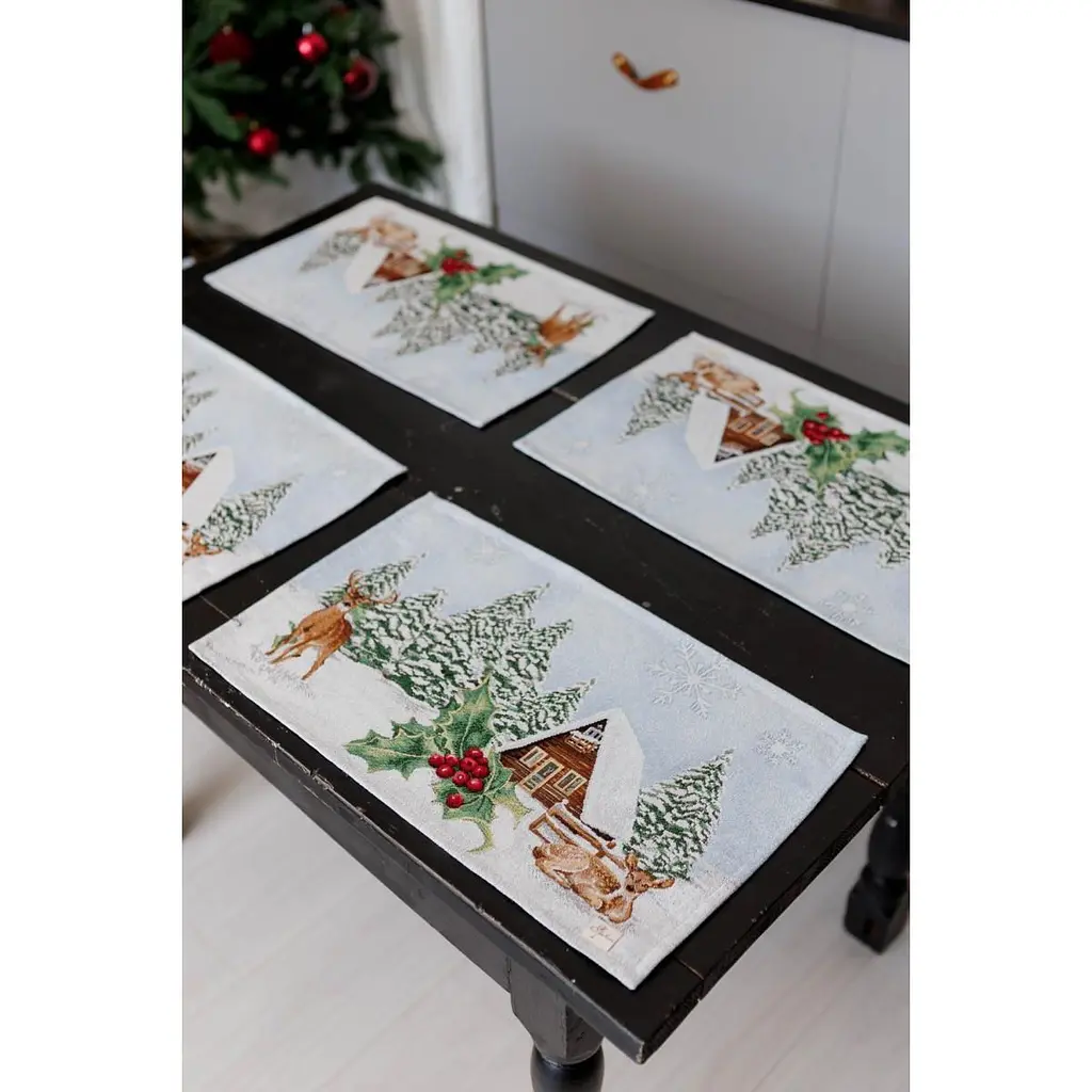 Серветка гобеленова Прованс Squirrel з люрексом 30 x 50 см (41799) - фото 2