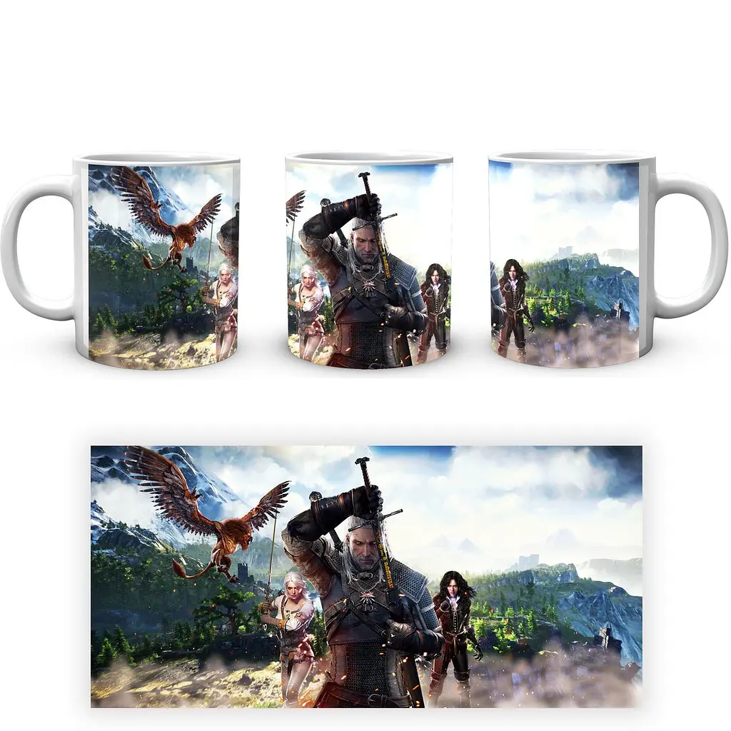 Кухоль GeekLand The Witcher Відьмак Геральт Цірі Єнніфер TW 002.033 330 мл білий - фото 4