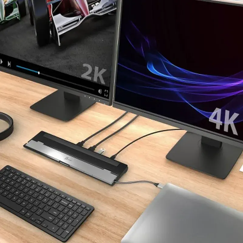 Порт-реплікатор J5create Dock-Station USB-C 10-in-1 (HDMI/PD/USB-A/USB-C/LAN/картридер/audio) (JCD542-N) - фото 9