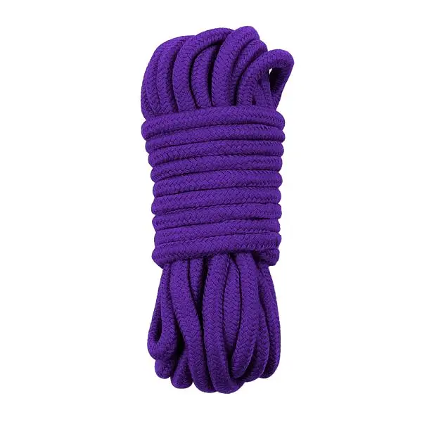 Мотузка 8 мм LoveToy - Fetish Bondage Rope, 10 м, фіолетовий - фото 2