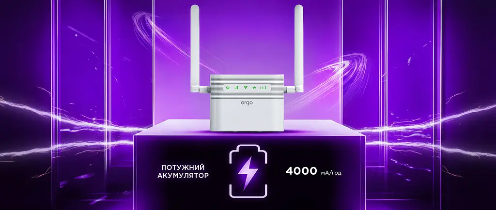 Wi-Fi роутер ERGO R023 3G/4G LTE с аккумулятором 4000 мАч и антенными разъемами - фото 6