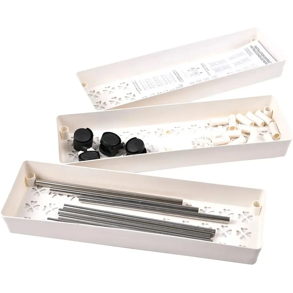 Этажерка стеллаж Supretto на 3 полки на колесах белая (83590001) - фото 4