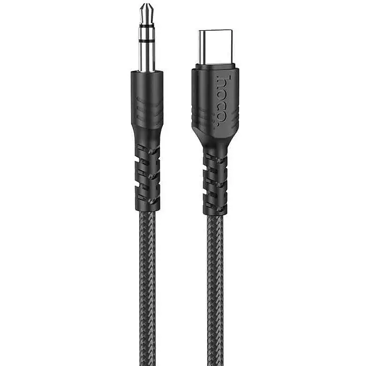 Кабель Hoco Type-C для Aux Digital audio conversion cable UPA17 юсб-с на 3.5 мм чорний - фото 2