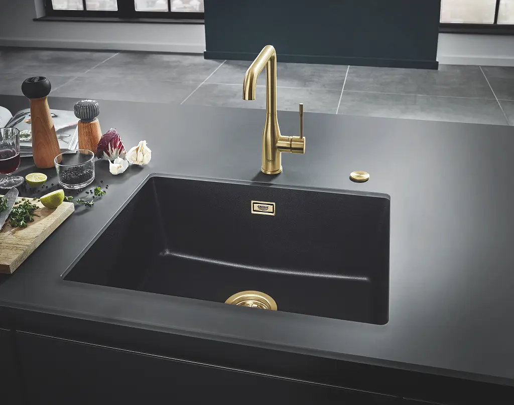 Кухонная мойка Grohe Granite Black 610 x 457 мм 31655AP0, Черный - фото 4