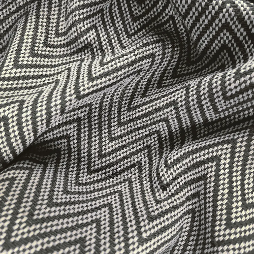 Плед хлопковый Cosas ZIGZAG CS5 180х230 см черный (Plaid_Zigzag_06Panther_180x230) - фото 5