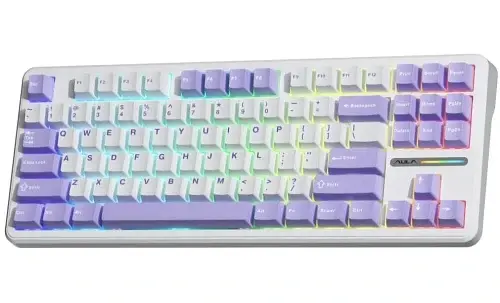 Клавіатура F87 EN/UA White/Lilac Aula teh0020640 - фото 3