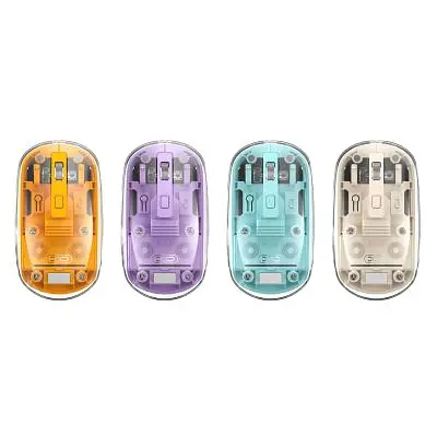 Мишка XO M12 Wireless Transparent/Pink (M12 Purple) - фото 4