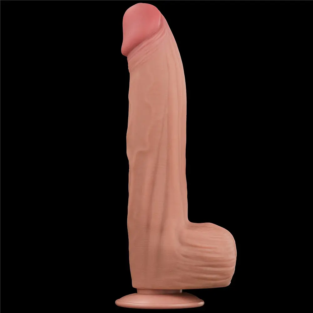 Фаллоимитатор LoveToy Sliding-Skin Dual Layer Dong King Sized 31 см телесный - фото 2