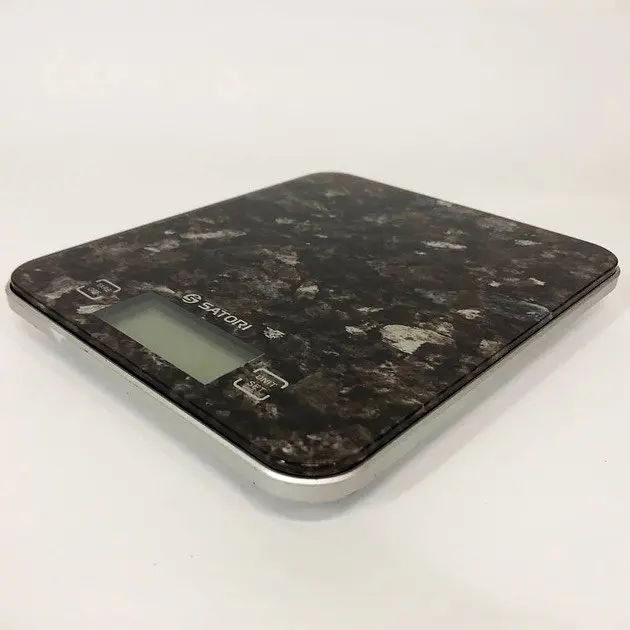 Кухонні настільні електронні ваги Satori SKS-211-BL із сенсорним керуванням LCD-дисплей до 15 кг Коричневий - фото 3