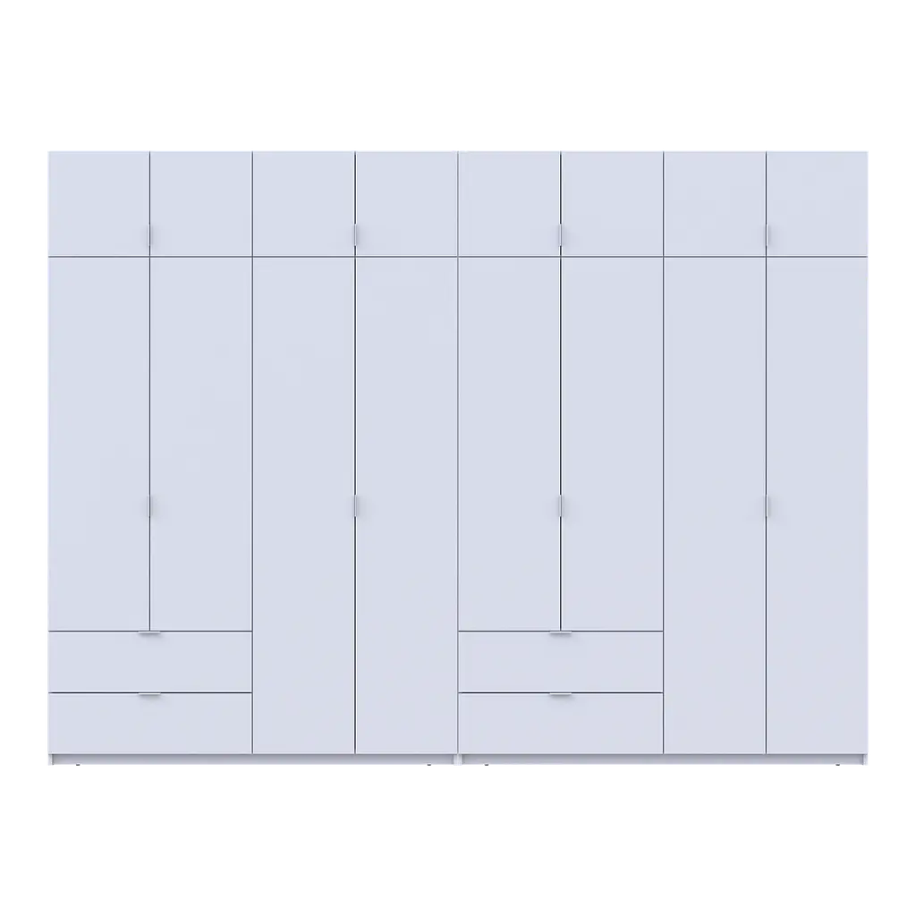 Шафа для одягу Doros Лукас Біла 4+4 ДСП 320х50х240 (42005126) - фото 4