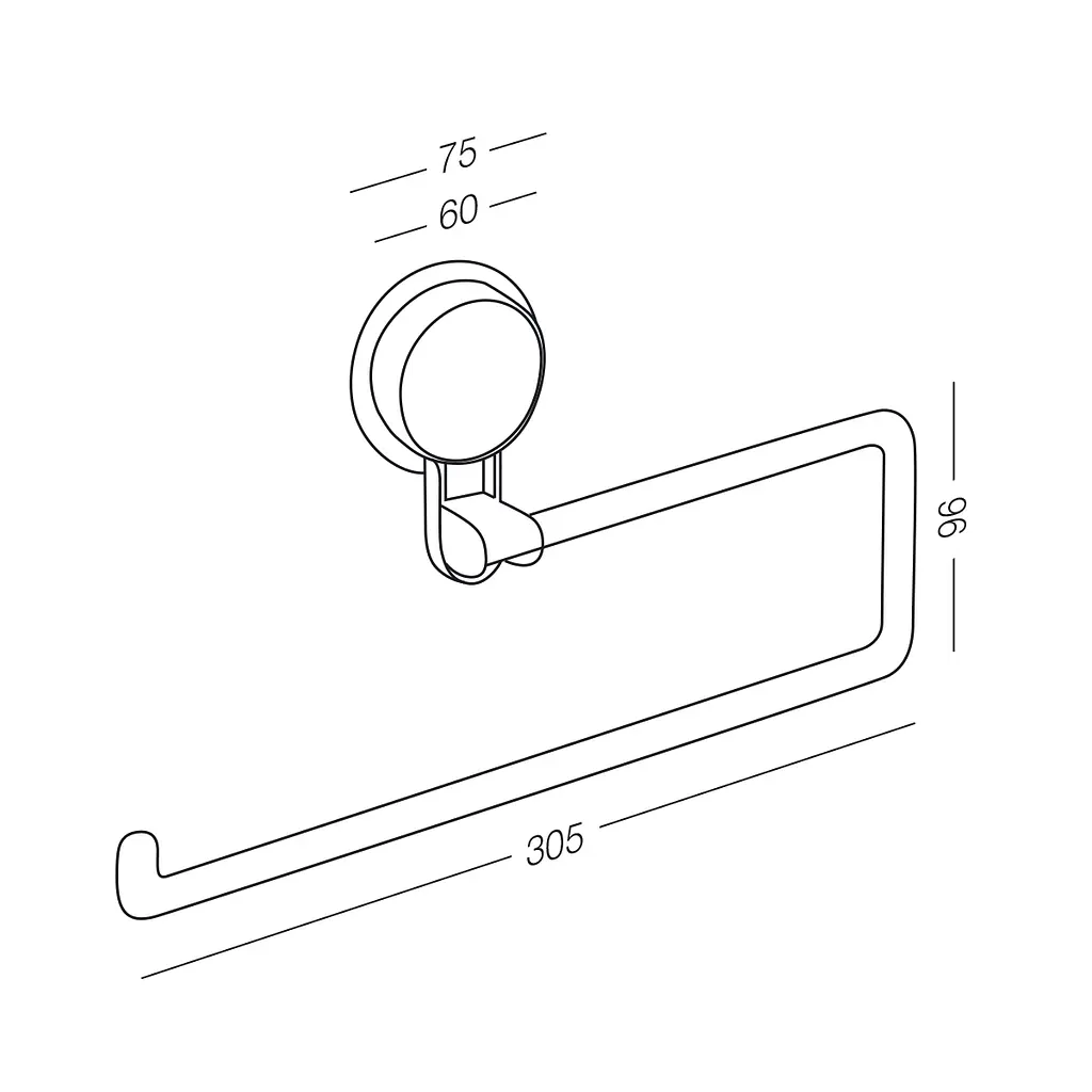 Тримач клейкий для паперових рушників МВМ My Home BP-10, білий (BP-10 WHITE) - фото 2