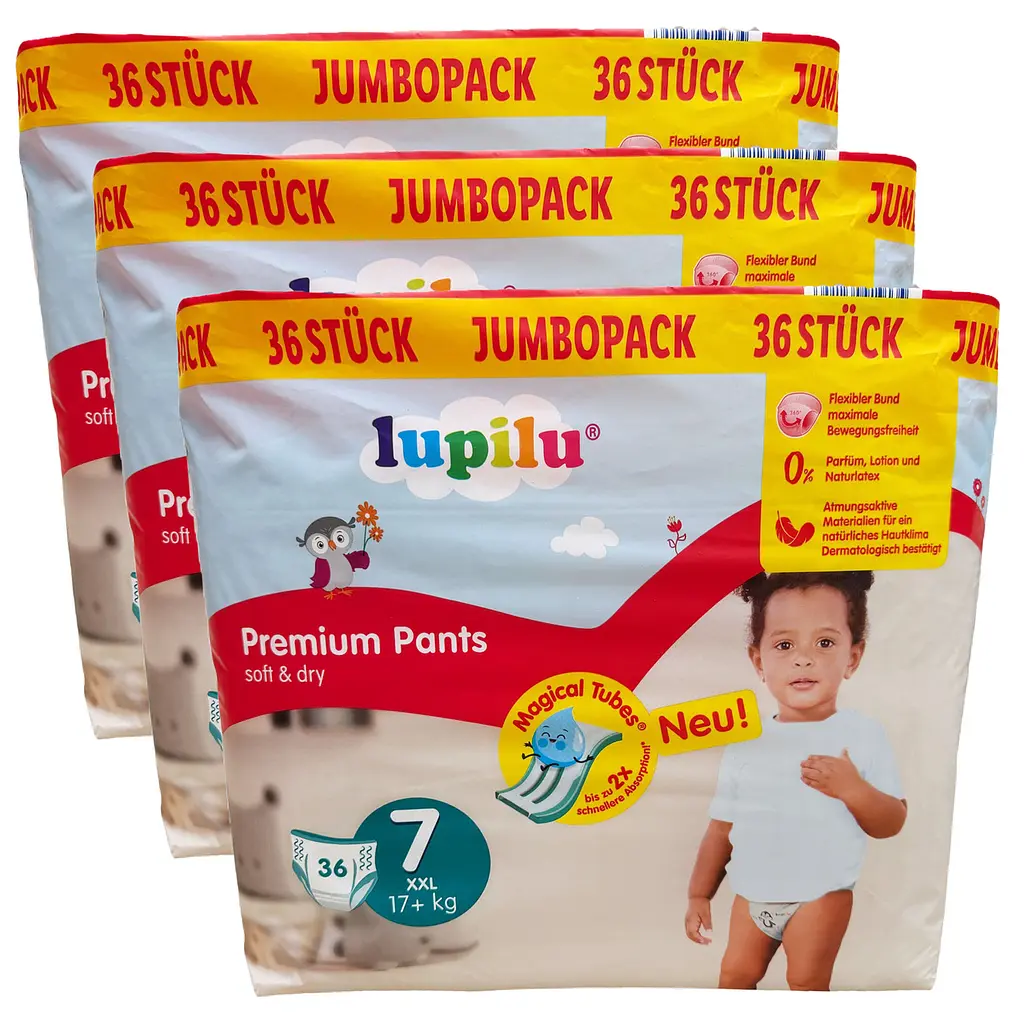 Підгузки-трусики Lupilu Premium 7 (17+ кг) 108 шт