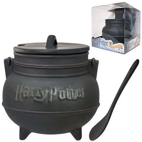 Кухоль 3D Harry Potter Cauldron with Spoon Гаррі Поттер Котелок з ложкою HP С01 501 - 600 мл чорний - фото 3