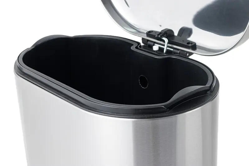 Відро для сміття з плавним закриттям овальне Mixxus Premium Strong-TC0120 SS Color 20л нержавіюча сталь MI7081, Нержавіюча сталь - фото 3