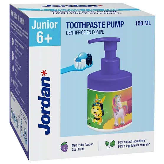 Зубна паста Jordan Junior 6+ років 150 мл з дозатором (510003106) - фото 2