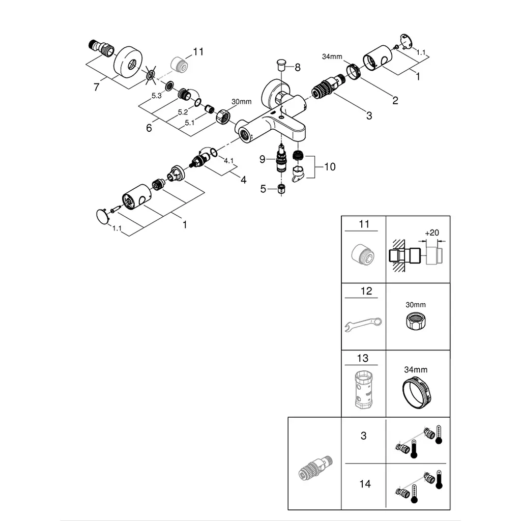Термостат для ванни Grohe QuickFix Precision Get 34774000, Хром - фото 4