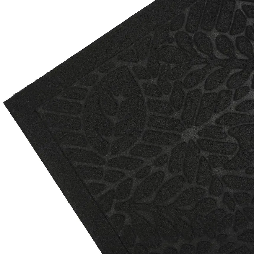 Килимок придверний Eco Fabric Листя без кромки чорний 45 х 75 см (4575-004) - фото 6