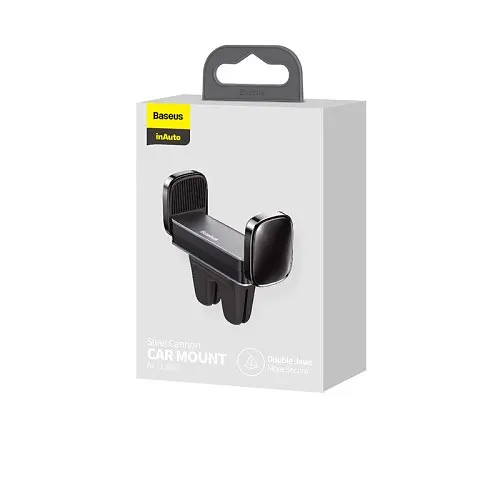 Автотримач Baseus Steel Cannon Air Outlet Car Mount чорний SUGP-01 - фото 2