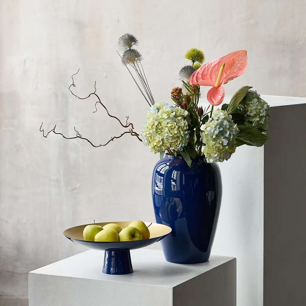 Ваза MBM HOME Элизиум железная глубокий синий золотой 230х230х350 мм (VB-04 DEEP BLUE/GOLD) - фото 15