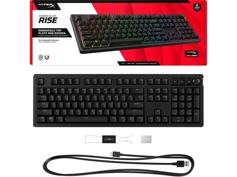 Клавіатура HyperX Alloy Rise PBT HX Red USB Black (7G7A3AA) - фото 6