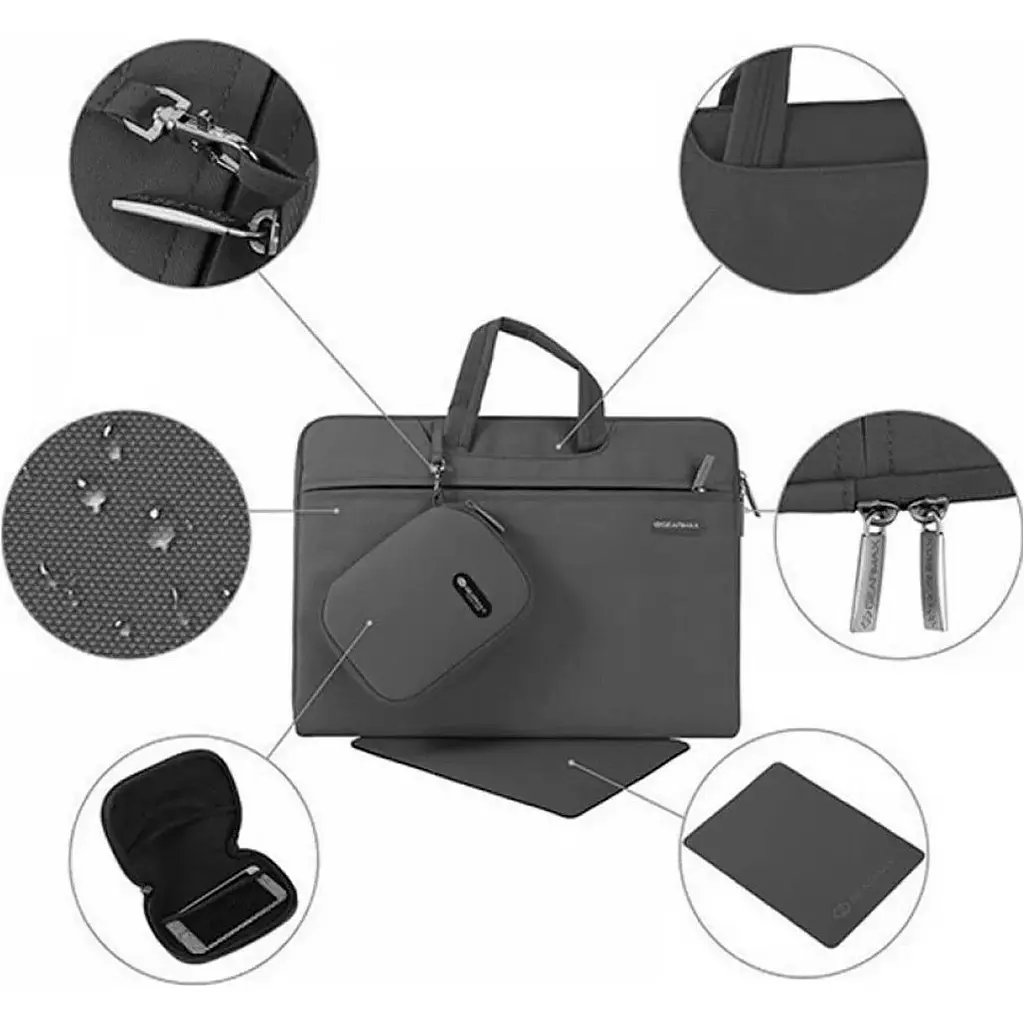 Сумка для ноутбука WiWU Campus Slim Case for MacBook 15.4` Grey [128264] - фото 5