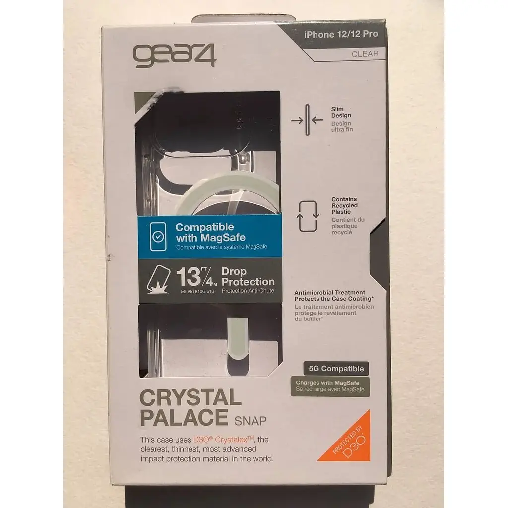 Протиударний прозорий магнітний чохол Gear4 Crystal Palace MagSafe для iPhone 13 Mini (5.4") Clear - фото 5