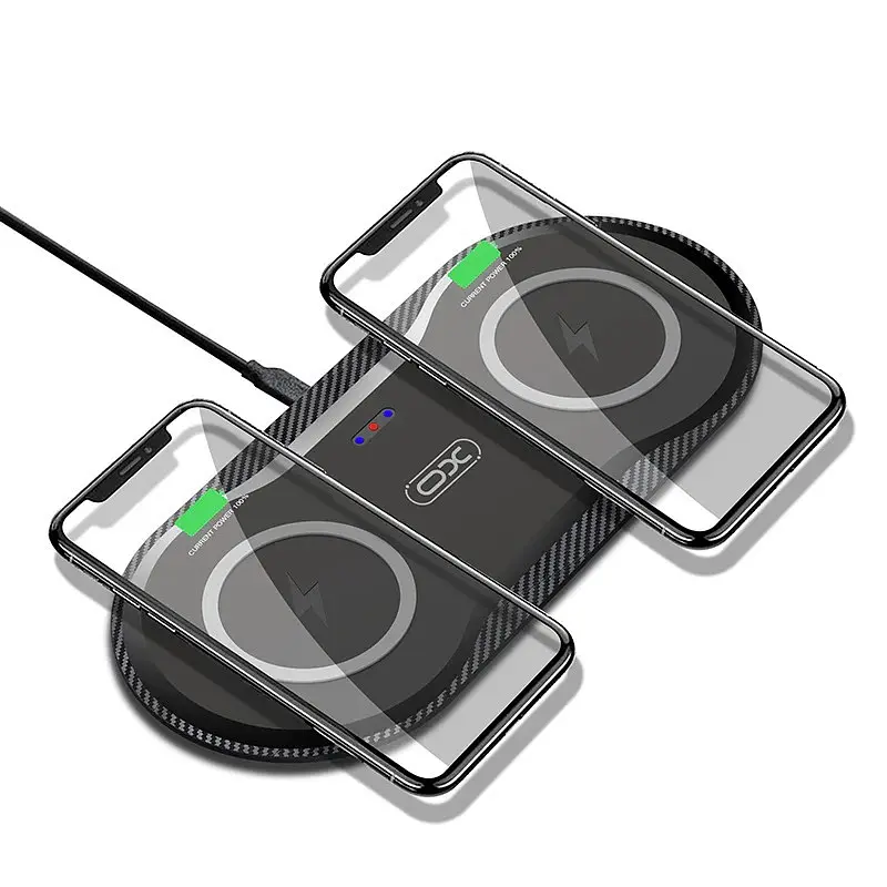 Бездротовий зарядний пристрій XO WX025 20 вт для 2 пристроїв wireless fast charger чорний - фото 4