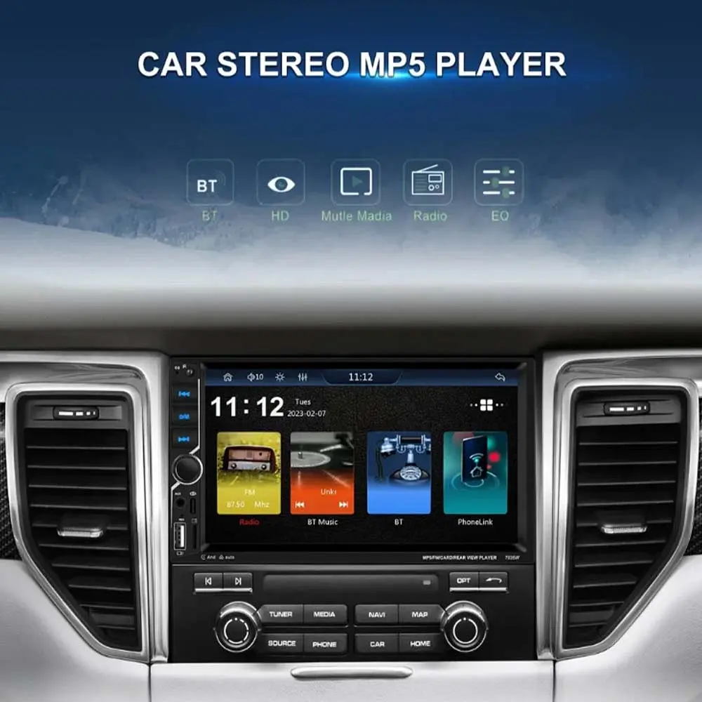 Автомагнитола 7inch MP5 с поддержкой Bluetooth и камерой заднего вида XPRO SRC-7035W (43842-7035W_1289) - фото 13