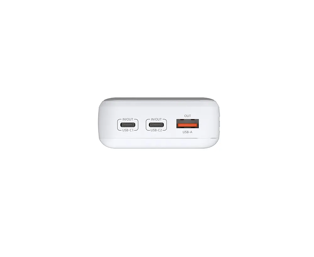 Акумулятор портативний літій-іонний D-Link Power Bank 20000мА*рік, 65Вт PD 3.0, QC 3.0, 2xUSB-C, 1xUSB-A з дисплеєм, білий - фото 9