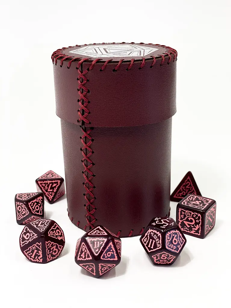 Настольная игра Планета Ігор Чаша для кубиков D20 (бургунди) (Dice cup D20 burgundy) (pi-dc006) - фото 3