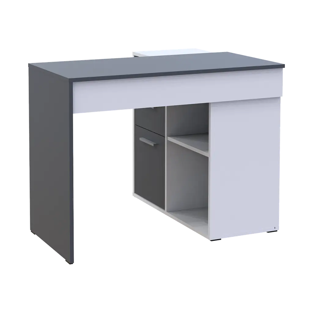 Офісний стіл Doros T8 Білий/Графіт 100х83х75 (41516125) - фото 2