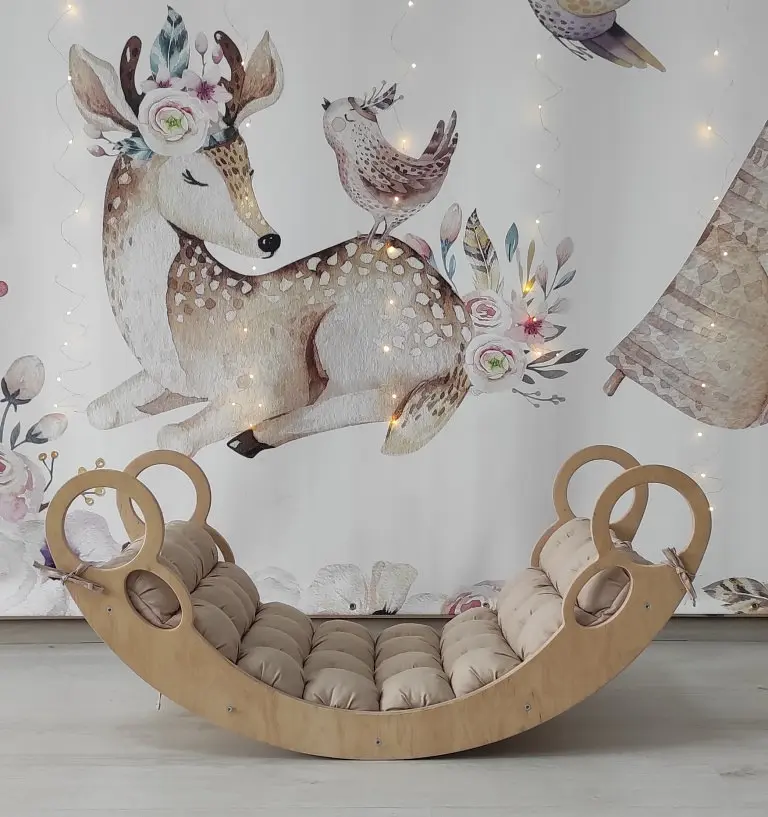 Дитяча гойдалка балансир з матрасиком Капучіно - фото 3