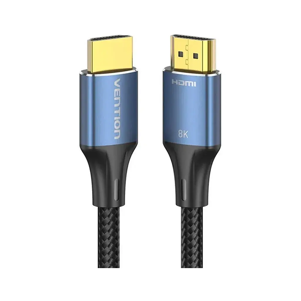 Кабель мультимедійний HDMI M to HDMI M 3.0m 8K60Hz cotton braided blue Vention (ALGLI) - фото 3