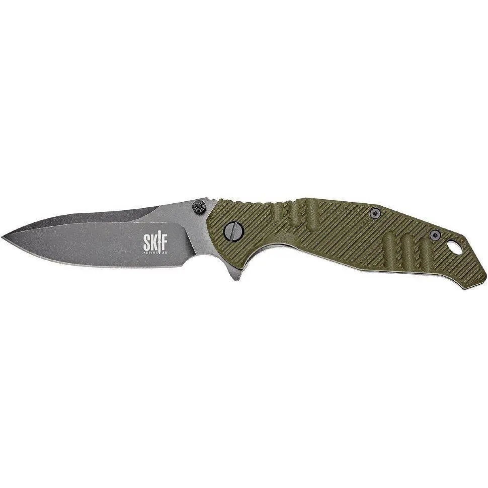 Ніж Skif Adventure II Чорний Stonewash оливковий 424SEBG - фото 3