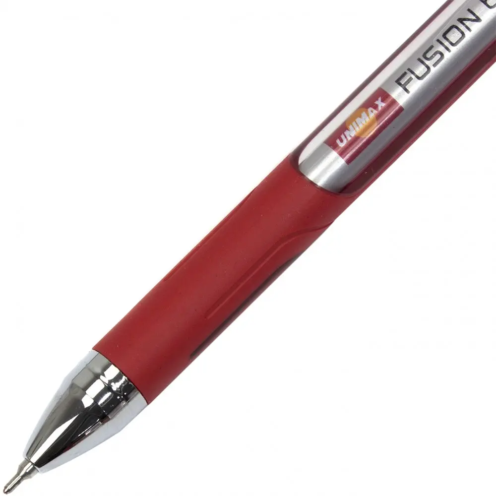 Ручка кулькова 0,7мм 10км UX-10 000-06 Unimax Top Tek Fusion червона (644216965007) - фото 3