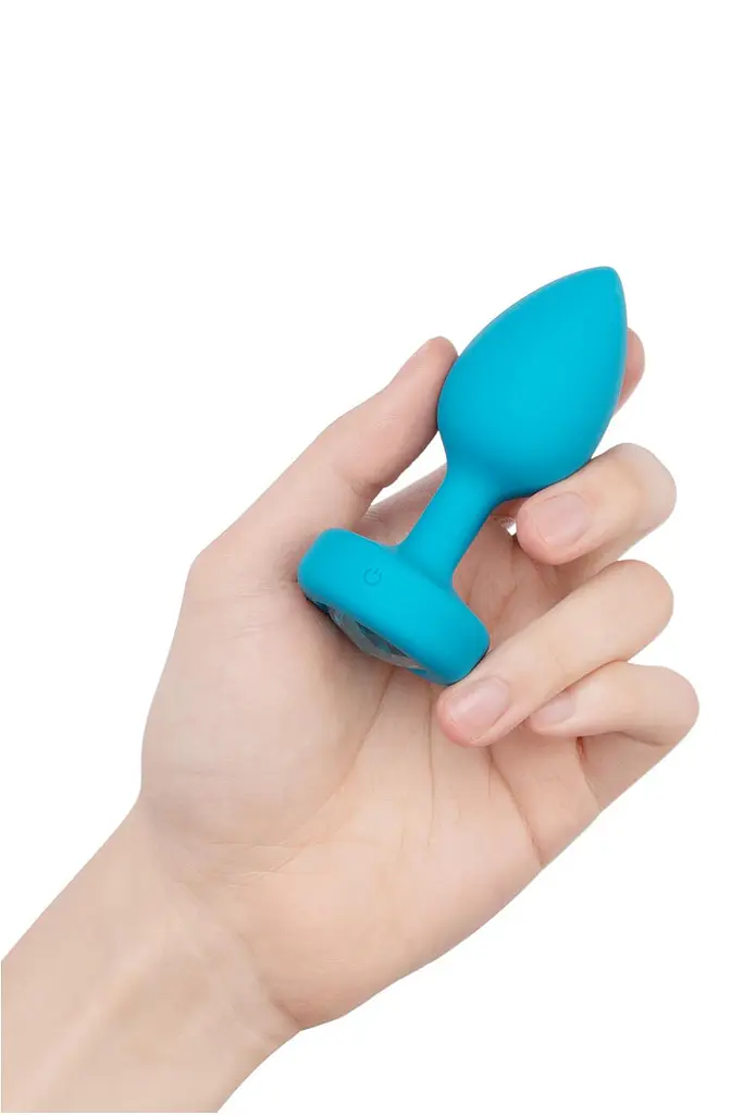 Анальная пробка B-Vibe Vibrating Jewel Plug S/M 9.8 см (бирюзовый) - фото 4