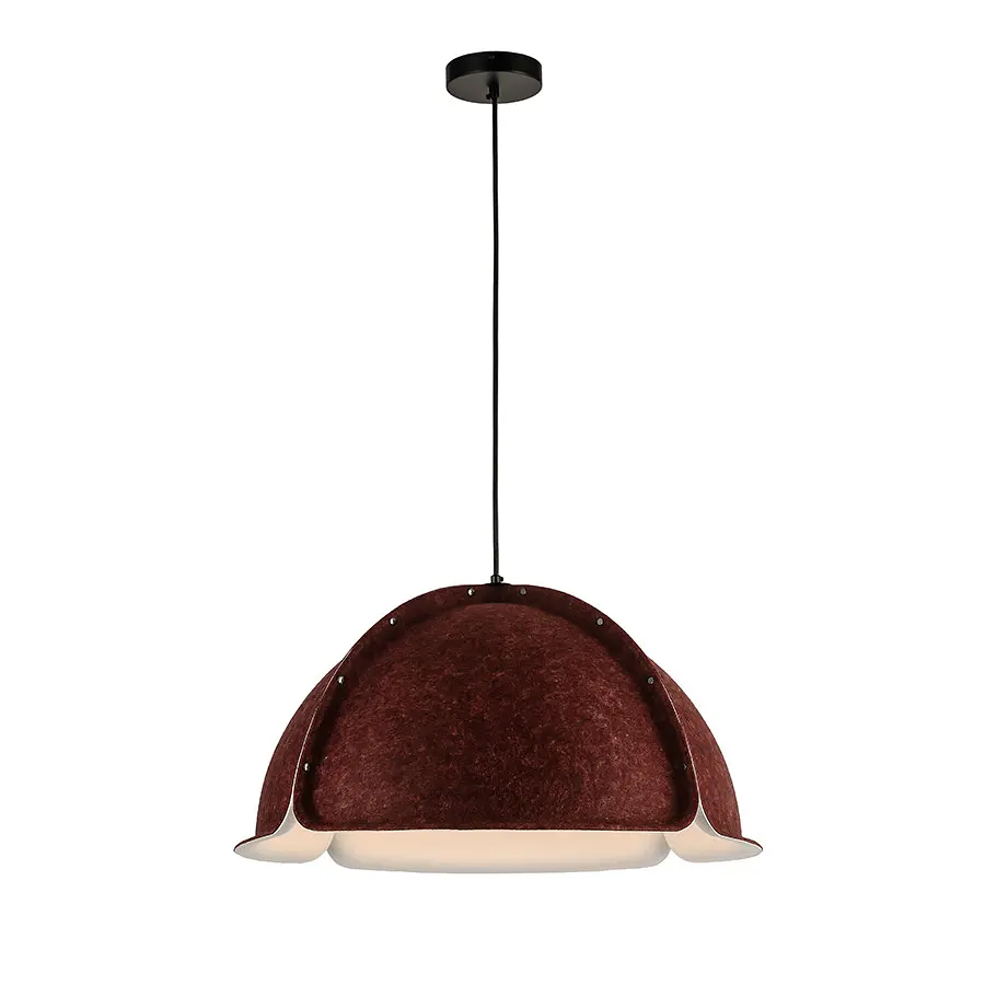 Подвесной светильник Levistella 8051889-1 (600) C37+WH, E27, винтажный, абажур из фетра, для гостиной - фото 2