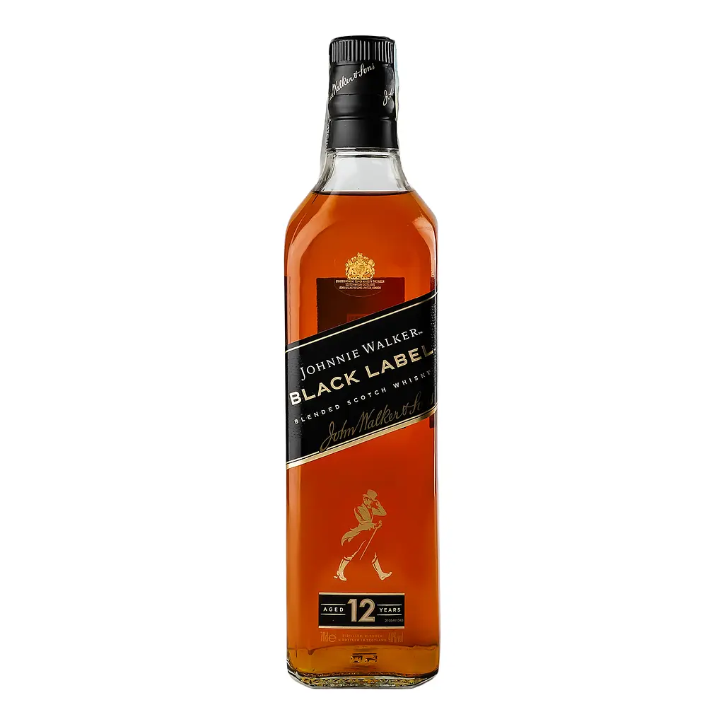 Віскі Johnnie Walker Black label Blended Scotch Whisky, 40%, 0,7 л + 2 склянки - фото 4