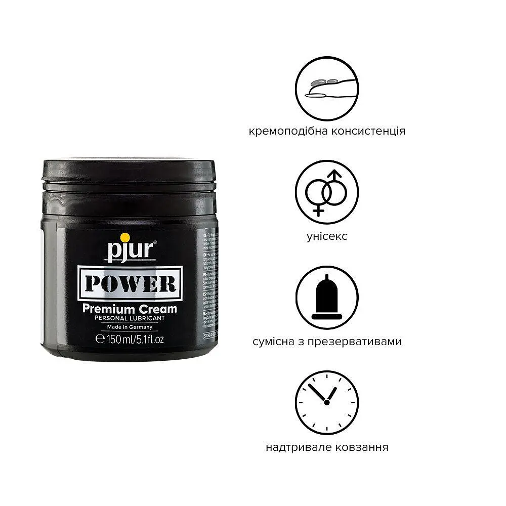 Густая смазка для фистинга и анального секса Pjur Power Premium Cream 150 мл на гибридной основе - фото 2