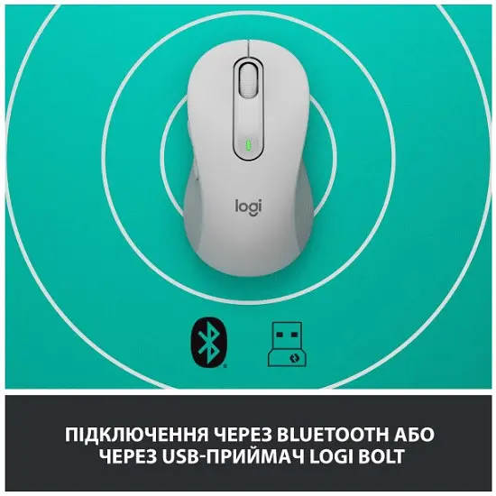 Миша Logitech Signature M650 L Wireless Off-White (910-006238) (6794327) - фото 8