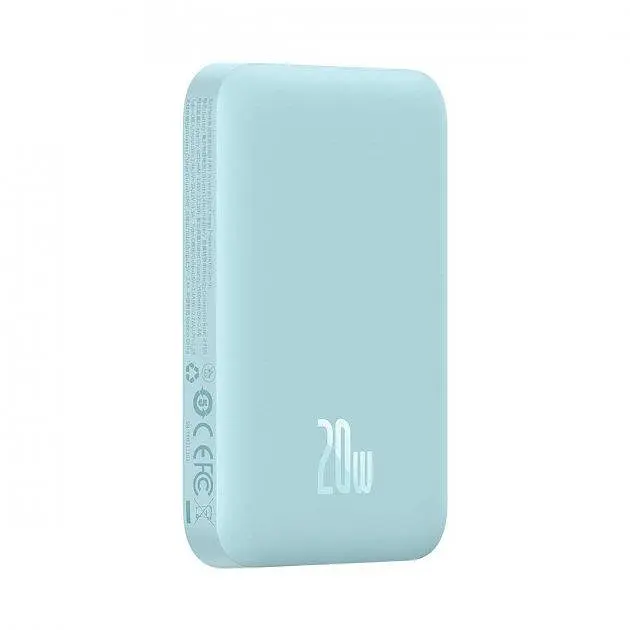 Внешний аккумулятор MagSafe Baseus 6000mAh 20W (PPCX020003) голубой - фото 4