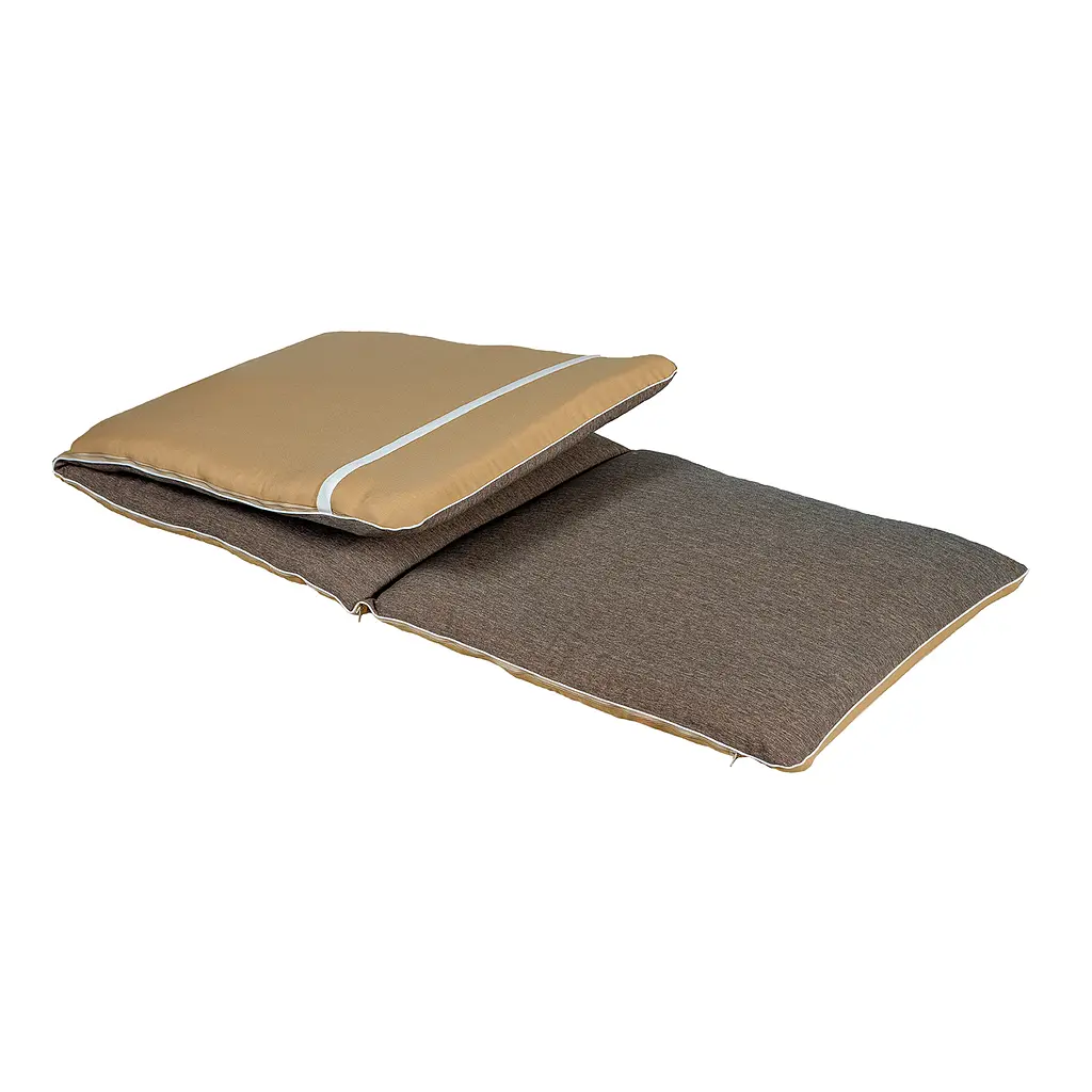 Матрас для шезлонга Ost-Fran Trio кофейно-бежевый меланж 4240, 189x58x5 см - фото 2