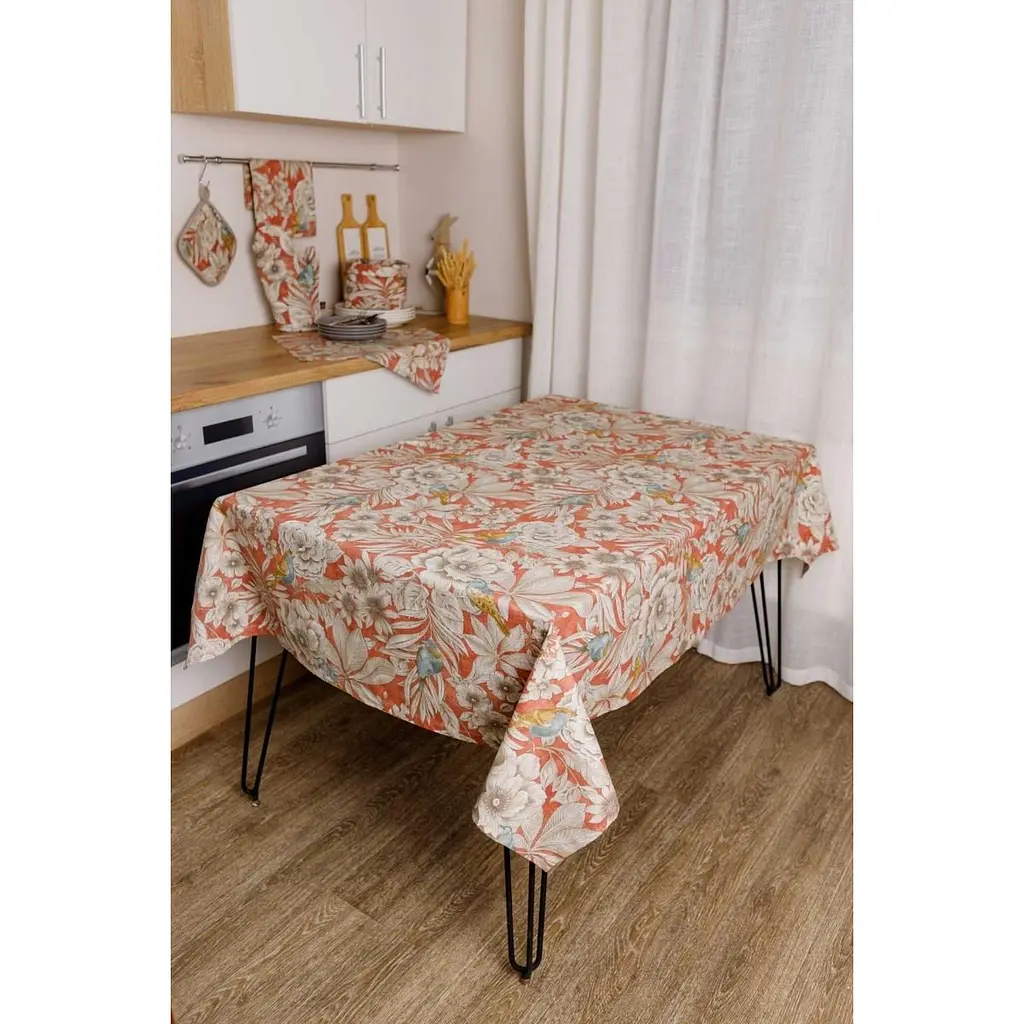 Скатерть Прованс Птичка на терракоте 120x133 см (34759) - фото 7