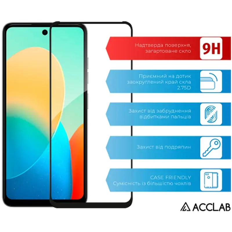 Скло захисне ACCLAB Full Glue Tecno Spark Go 2024 Black (1283126589096) - фото 3